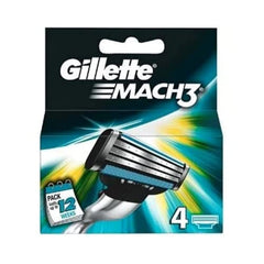 Gillette MACH 3 blades pack of 4 replacement razor cartridges three blade comfort for smooth shave