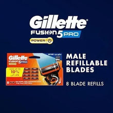 Gillette Fusion5 Pro male refillable blades pack with 8 blade refills