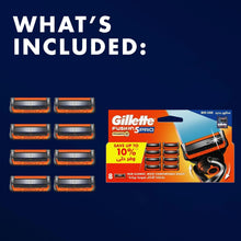 Gillette Fusion5 Pro blade refills set with 8 cartridges and razor box