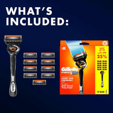Razor handle with multiple blade cartridges and refill pack
