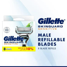 Gillette Skinguard Sensitive male refillable blades pack, 8 blade refills