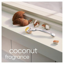 Razor handle with blade refills and coconut fragrance gel strip