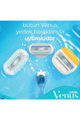 Gillette Venus Smooth Razor with three interchangeable replacement cartridges floating in water