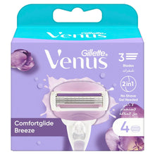 Gillette Venus Comfortglide Breeze razor blade refill cartridge, 4-count package