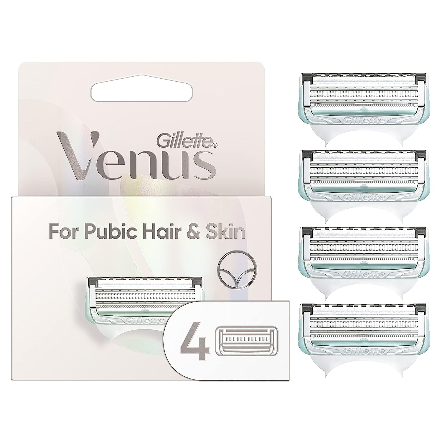 Gillette Venus women's bikini razor blades 4 pack replacement cartridges for pubic hair and skin