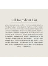 Ginseng Cleansing Oil 210ml full ingredient list text on product packaging
