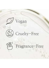 Skincare label icons: Vegan, Cruelty-Free, Fragrance-Free