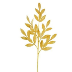 Huitich gold artificial leaf for wedding decor with multiple branches and elegant metallic finish