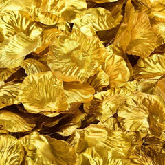 Huitich gold artificial rose petals made of silky fabric for decorative and event use