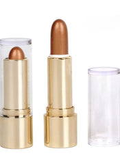 Huitich 3D pearlescent contour stick highlighter in gold tube with clear cap