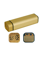 Huitich mini electric aroma burner in gold with detachable decorative vent cover and control panel