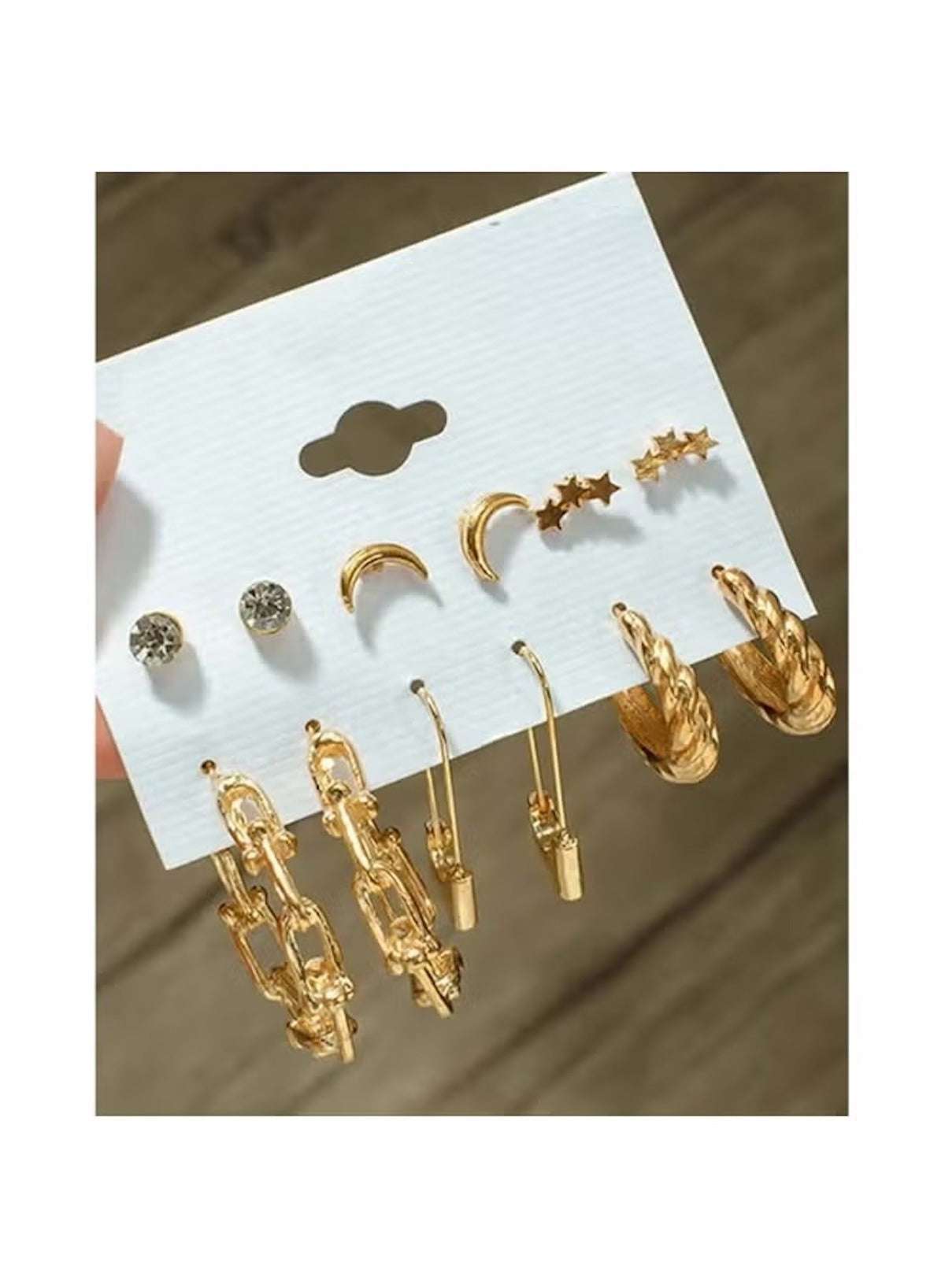 Huitich gold moon and star earrings set featuring various styles and designs for versatile wear