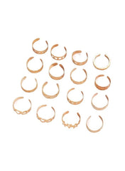 Gold ring set for women featuring 15 stylish and unique designs for versatile accessorizing