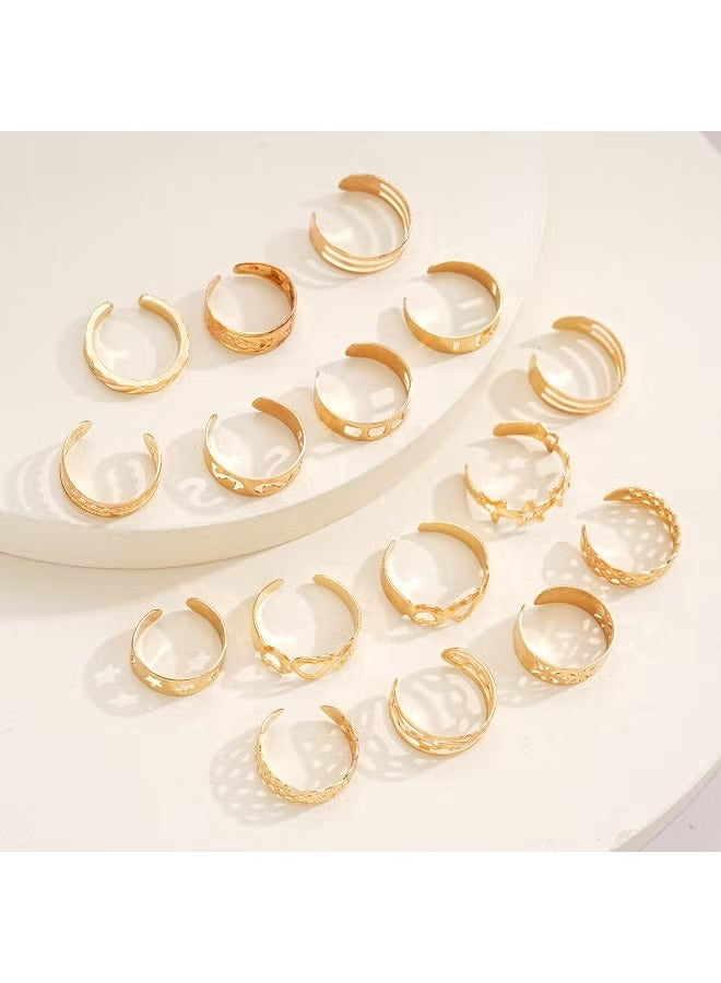Elegant gold ring set for women featuring various styles and designs suitable for everyday wear