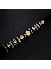 Huitich gold vintage boho ring set for women featuring various designs and styles for versatile looks