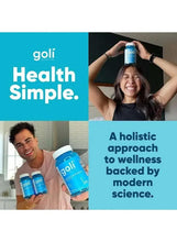 Blue ashwagandha gummies bottle with white cap in wellness promo collage