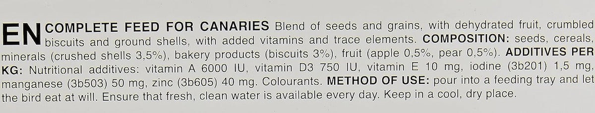 Padovan complete feed for canaries with vitamins and minerals, ideal canary bird food UAE