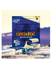 Grenade Oreo White protein bar UAE packaging featuring real Oreo pieces and high protein content