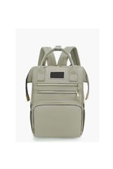 Huitich grey baby travel bag with multiple pockets, ideal for diapers and baby essentials