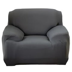 Huitich grey single sofa cover slipcover stretched over single armchair for protection