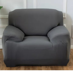 Huitich grey single sofa cover fitted on a single armchair in a living room setting