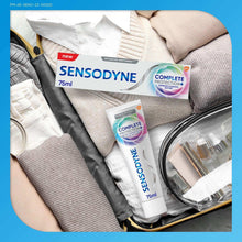 Sensodyne Complete Protection toothpaste tube (75 ml) in travel-style kit