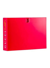 Gucci Rush EDT 75ml red perfume box front, “Gucci rush” on side