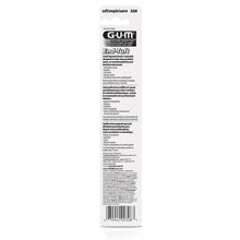 GUM End-Tuft toothbrush package back with item details and barcode