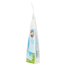 Cool mint inter-dental floss pick with slim plastic handle