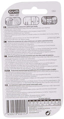 GUM Travler interdental brush for plaque removal package back showing instructions and barcode