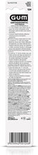 Gum orthodontic microtip toothbrush package back with printed instructions and barcode