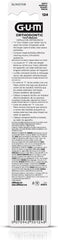 GUM orthodontic toothbrush soft bristles white handle in sealed blister pack with product label