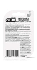GUM Orthodontic transparent wax mint with Vitamin E and Aloe Vera packaging back view orthodontic wax for braces