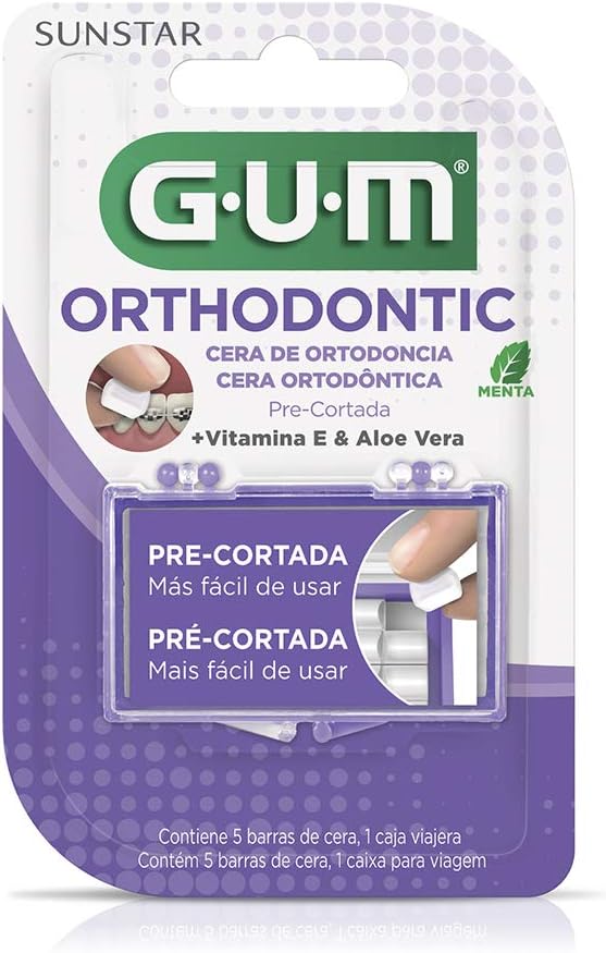 GUM Orthodontic transparent wax blister pack with pre cut strips and aloe vera orthodontic wax for braces
