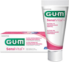 Gum Sensivital+ Gentle Toothpaste - Alcohol Free- Plaque Removal-Cavity Protection - Protects and fortifies dentine - Gentle on Teeths and Gums- Reduces Irritations- Enamel Remineralisation- 75ML