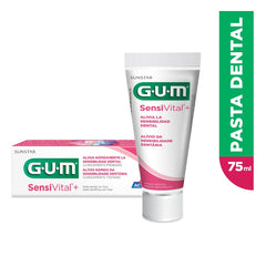 Gum Sensivital+ Gentle Toothpaste - Alcohol Free- Plaque Removal-Cavity Protection - Protects and fortifies dentine - Gentle on Teeths and Gums- Reduces Irritations- Enamel Remineralisation- 75ML