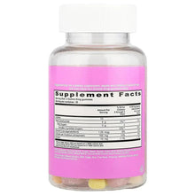 Kids calcium vitamin D gummy bottle back label with Supplement Facts panel