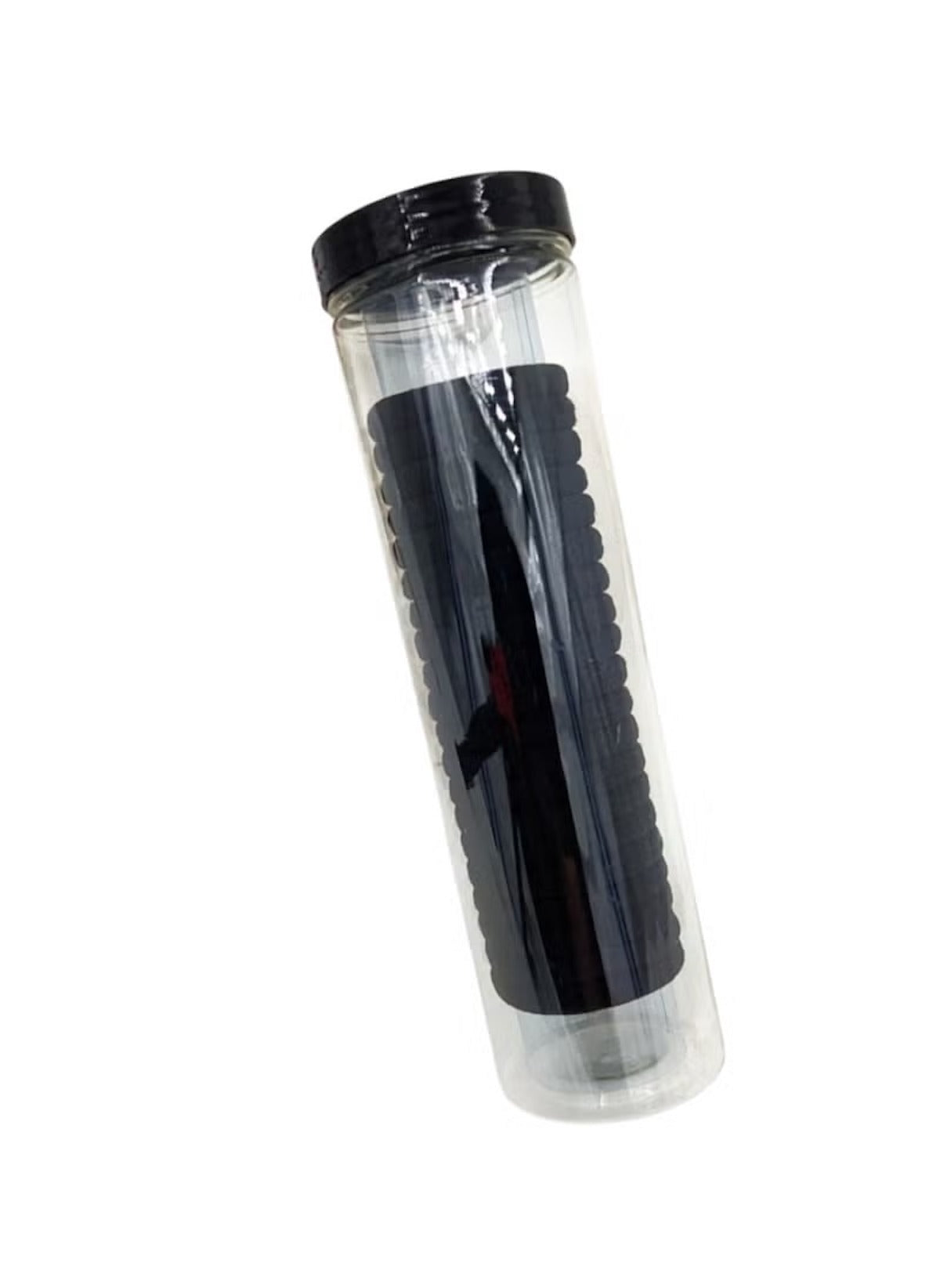 Huitich hair ties for thick hair pack of 20 black rubber bands in clear plastic container