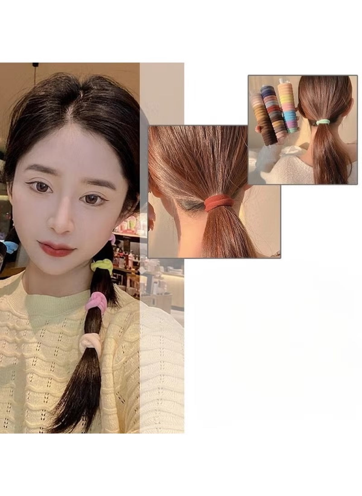 Huitich hair ties for thick hair pack of 20 in various colors securing different hairstyles