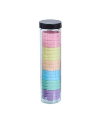 Huitich hair ties for thick hair pack of 20 colorful rubber bands in clear cylindrical container