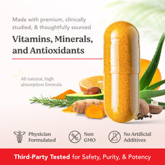 HAIRtamin gluten-free hair growth vitamins golden capsule with turmeric aloe herbs vitamins minerals