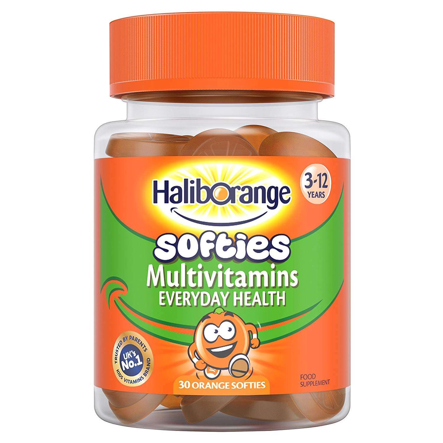 Haliborange Softies multivitamins jar 30 orange gummies for ages 3 to 12 everyday health kids multivitamin softies UAE