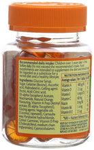 Kids multivitamin softies bottle back label with nutrition facts and ingredients