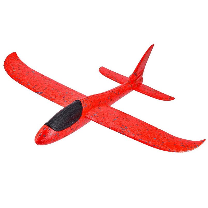 Hand Throwing Foam Airplane With Head and Body LED Lights Toy 48x16x6centimeter - Mumzar.com