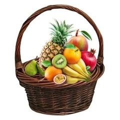 Huitich brown wicker basket filled with fresh fruits for vegetable and fruit storage baskets
