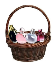 Huitich brown wicker basket for vegetable and fruit storage baskets with a sturdy handle