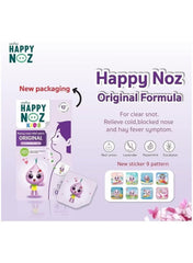 Happy Noz kids runny nose relief patch for cold symptoms with natural ingredients and fun designs