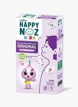 Kids runny nose relief patch box, Happy Noz Original, purple cat silhouette