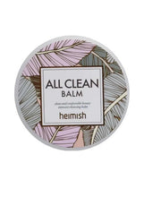 Cleansing balm tin lid with floral pattern and ALL CLEAN BALM by heimish