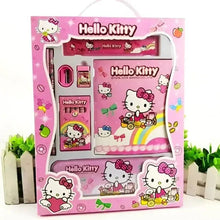 Pink Hello Kitty school kit set box with stationery compartments